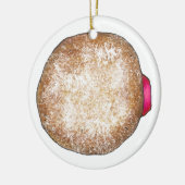 Happy Hanukkah Jelly Donut Doughnut Sufganiyah Keramik Ornament (Links)
