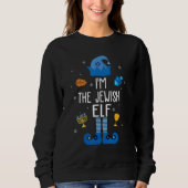 Happy Hanukkah Jewish Elf Family Group Christmas P Sweatshirt (Vorderseite)