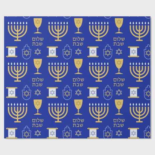 Happy Hanukkah Jewish Holiday Geschenkpapier (Flach)