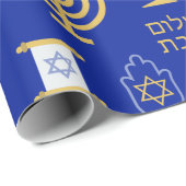 Happy Hanukkah Jewish Holiday Geschenkpapier (Rolleneckpunkt)