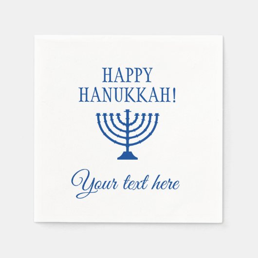 Happy Hanukkah Jewish menorah Custom Holiday Serviette (Vorderseite)