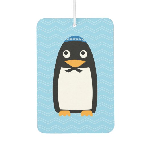 Happy Hanukkah Jewish Penguin Yarmulke Autolufterfrischer (Vorderseite)