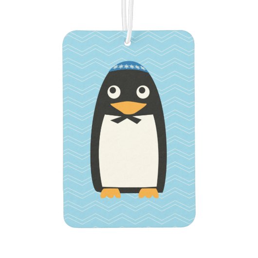 Happy Hanukkah Jewish Penguin Yarmulke Autolufterfrischer (Rückseite)