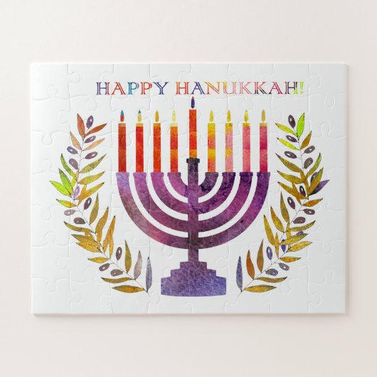 Happy Hanukkah Jigsaw Puzzle (Horizontal)