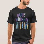 Happy Hanukkah jüdische Chanukah Menorah 9 Candles T-Shirt<br><div class="desc">Happy Hanukkah jüdische Chanukah Menorah 9 Candles jüdisch</div>