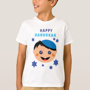 Happy Hanukkah, Junge mit Yarmulke T-Shirt
