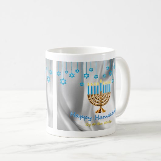Happy Hanukkah Kaffeetasse (VorderseiteRechts)
