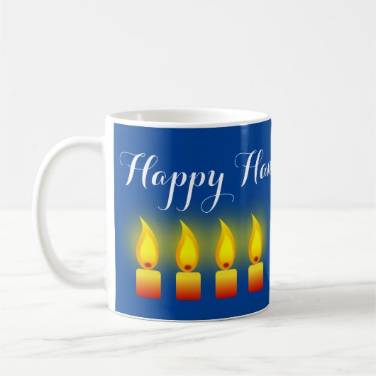 Happy Hanukkah Kaffeetasse (Links)