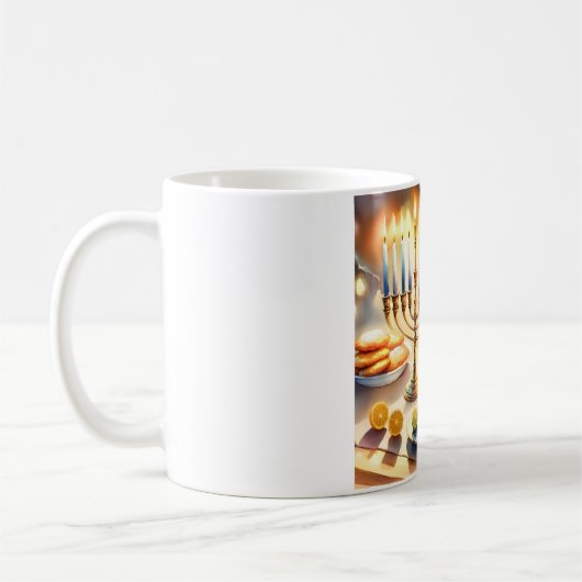 Happy Hanukkah Kaffeetasse (Links)