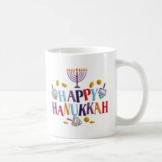 Happy Hanukkah Kaffeetasse (Rechts)