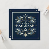 Happy Hanukkah Karte (Vorderseite/Rückseite Beispiel)