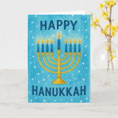Happy Hanukkah Karte (Gelbe Blume)