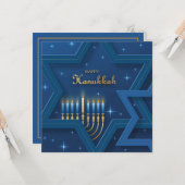 Happy Hanukkah Karte (Vorderseite/Rückseite Beispiel)