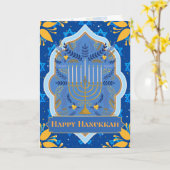 Happy Hanukkah Karte (Gelbe Blume)