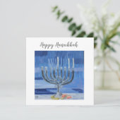 Happy Hanukkah Karte (Stehend Vorderseite)