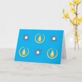 Happy Hanukkah Karte (Gelbe Blume)