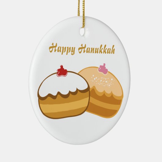 Happy Hanukkah Keramik Ornament (Rechts)