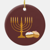 Happy Hanukkah Keramik Ornament (Hinten)