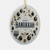 Happy Hanukkah Keramik Ornament (Rechts)
