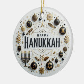 Happy Hanukkah Keramik Ornament (Links)