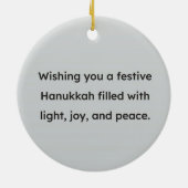 Happy Hanukkah Keramik Ornament (Hinten)
