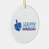 Happy Hanukkah Keramik Ornament (Rechts)