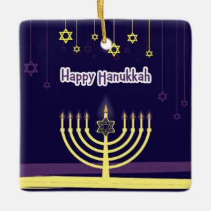 Happy Hanukkah Keramikornament