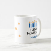 Happy Hanukkah Kids Adorable Name Tasse (VorderseiteRechts)