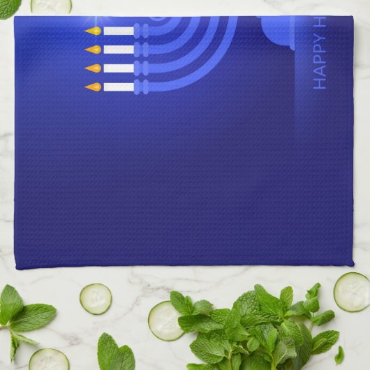 Happy Hanukkah Kitchen Handtuch (Gefaltet)