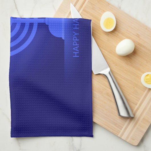 Happy Hanukkah Kitchen Handtuch (Viertel Falte)
