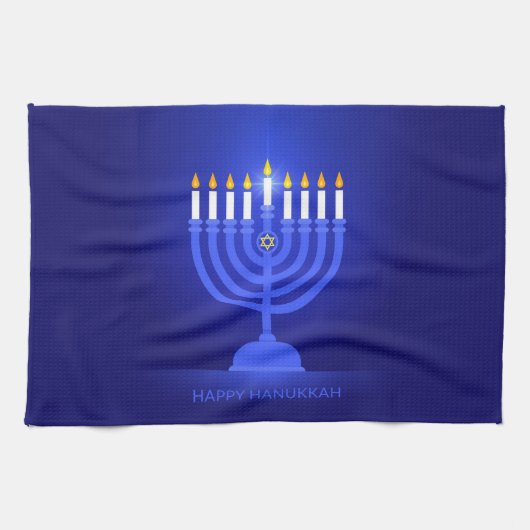 Happy Hanukkah Kitchen Handtuch (Horizontal)