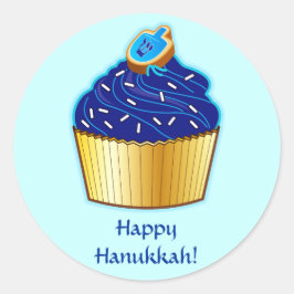 Happy Hanukkah: Kuchen mit Keks Runder Aufkleber