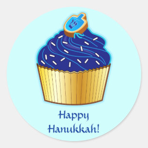 Happy Hanukkah: Kuchen mit Keks Runder Aufkleber