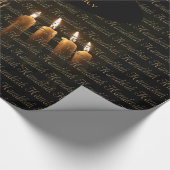 Happy Hanukkah Lamp Menorah Lights Kerze Chanukah Geschenkpapier (Ecke)
