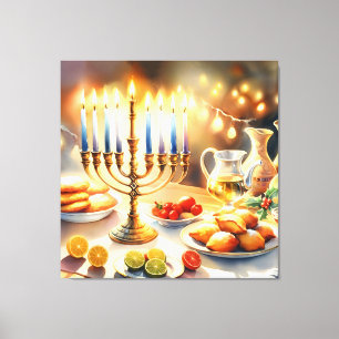 Happy Hanukkah Leinwanddruck