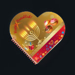 Happy Hanukkah Lights Jewish Holiday Gold Hebrew Notizblock<br><div class="desc">Happy Hanukkah Schönes jüdisches Urlaubsdesign mit hebräischer Schrift. Jüdischer Holiday Hanukkah Hintergrund mit traditionellen Chanukah Symbole - Gold Menorah, Hanukkiah Candelabrum und Kerzen, Holzdreigel (Spinning Top), Donuts, Stern von David und leuchtende Licht Wallpaper Muster. Hanukkah Festival Dekoration. Jerusalem, Israel. Office & School > Stationery > Notebooks & Writing Pads >...</div>