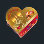 Happy Hanukkah Lights Jewish Holiday Gold Hebrew Notizblock<br><div class="desc">Happy Hanukkah Schönes jüdisches Urlaubsdesign mit hebräischer Schrift. Jüdischer Holiday Hanukkah Hintergrund mit traditionellen Chanukah Symbole - Gold Menorah, Hanukkiah Candelabrum und Kerzen, Holzdreigel (Spinning Top), Donuts, Stern von David und leuchtende Licht Wallpaper Muster. Hanukkah Festival Dekoration. Jerusalem, Israel. Office & School > Stationery > Notebooks & Writing Pads >...</div>