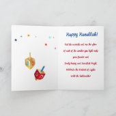 Happy Hanukkah Lights Jüdischer Urlaub Gold Karte (Innenseite)