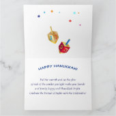Happy Hanukkah Lights Juwish Holiday Hebrew Karte (Innenseite)