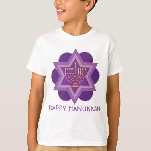 Happy Hanukkah lila1 T-Shirt (Vorderseite)