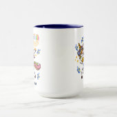 Happy Hanukkah, lustiges Ding Unicorn Tasse (Zentrum)