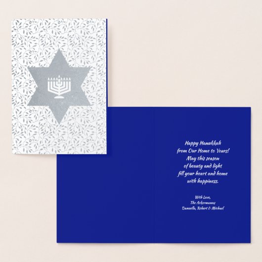 Happy Hanukkah. Luxus Folienkarte (Anzeige)