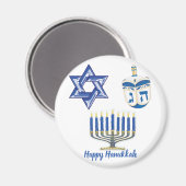 Happy Hanukkah Magnet (Vorderseite/Rückseite)