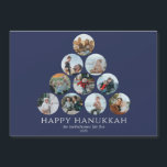 Happy Hanukkah Magnet 10 Foto<br><div class="desc">Die Grußkarten, die Ihre Freunde und Familie für viele Jahre behalten und genießen werden! Können Sie nicht nur ein oder zwei Ihrer Lieblings-Fotos auswählen? Diese 7" x 5" Kühlschrank Magnete verfügen über Platzhalter für 10 Ihrer bevorzugten Fotos, Familienname und Jahr. Die Foto sind alle rund. Der Gruß "Happy Hanukkah" ist...</div>