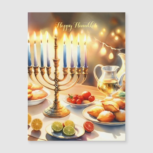 Happy Hanukkah Magneteinladung (Vorderseite)