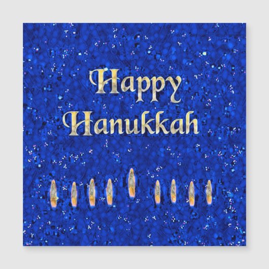 Happy Hanukkah Magnetkarte (Vorderseite)