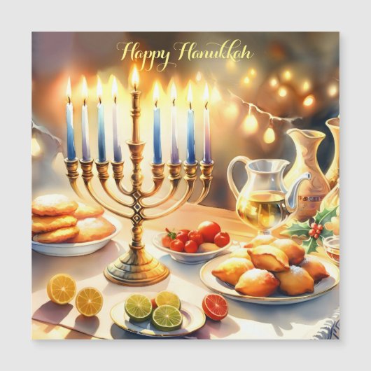 Happy Hanukkah Magnetkarte (Vorderseite)