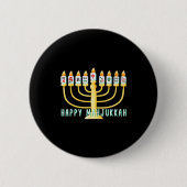 Happy Hanukkah Mahjong Menorah Mahjukkah Chanukkah Button (Vorderseite)