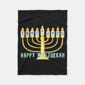 Happy Hanukkah Mahjong Menorah Mahjukkah Chanukkah Fleecedecke (Vorderseite)