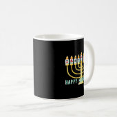 Happy Hanukkah Mahjong Menorah Mahjukkah Chanukkah Kaffeetasse (VorderseiteRechts)
